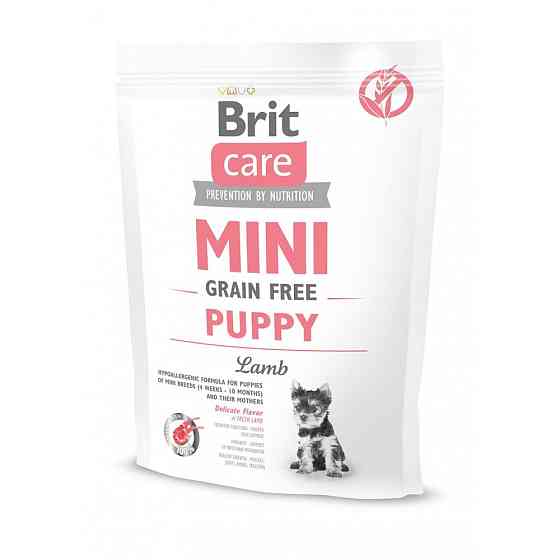 Сухий корм Brit Care GF Mini Puppy для цуценят мініатюрних порід, з ягням, 400 г Вінниця