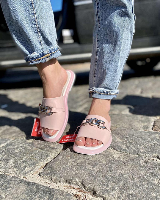 Dino Vittorio Шльопанці жіночі Dino Vittorio 43-84-150 пудра (літо, шкіра натуральна) (4443) Коломыя - изображение 5