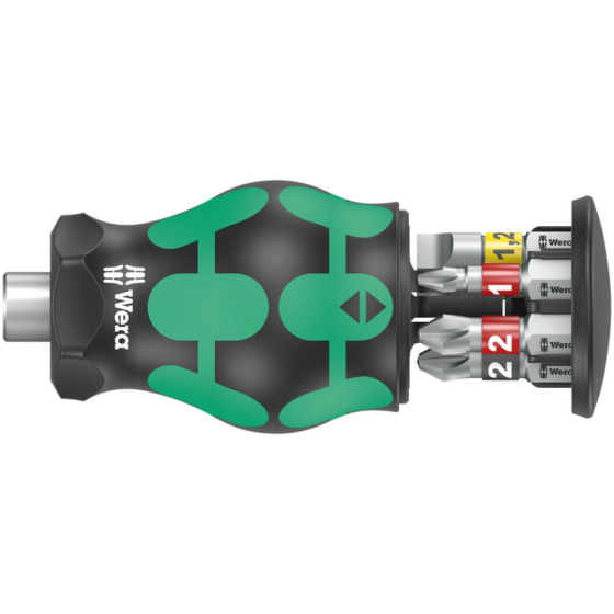 Викрутка Wera з магнітним тримачем 1/4'' магазин з бітами в ручці PH/PZ/SL 05008874001 Одеса