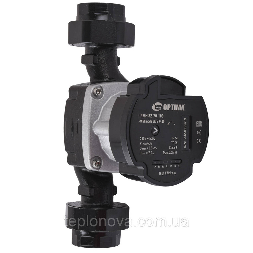 Насос циркуляционный энергосберегающий  Optima PRIME UPMH 32-70AUTO 180мм + гайки Черновцы - изображение 1