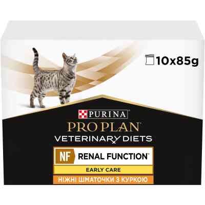 Вологий корм для кішок Purina Pro Plan Veterinary Diets NF Renal Function Early Care З куркою 10 x 85 г (7613287873934) Вінниця