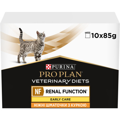 Вологий корм для кішок Purina Pro Plan Veterinary Diets NF Renal Function Early Care З куркою 10 x 85 г (7613287873934) Вінниця - фото 1