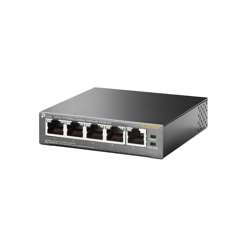 Комутатор TP-Link TL-SF1005P (1хFE, 4xFe PoE, max 53W) Ні Харків - фото 3