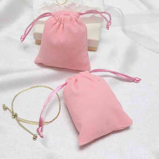 Розовые бархатные мешочки для подарков, 50 шт. Киев