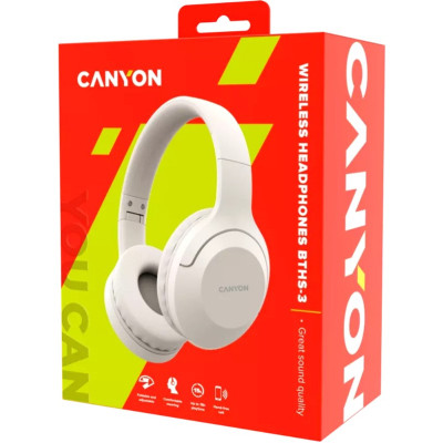 Наушники Canyon BTHS-3 Beige (CNS-CBTHS3BE) Винница - изображение 5