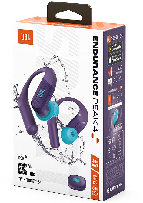 Bluetooth-гарнітура JBL Endurance Peak 4 Purple (JBLENDUPEAK4PUR) ( 13568 ) Харьков - изображение 8