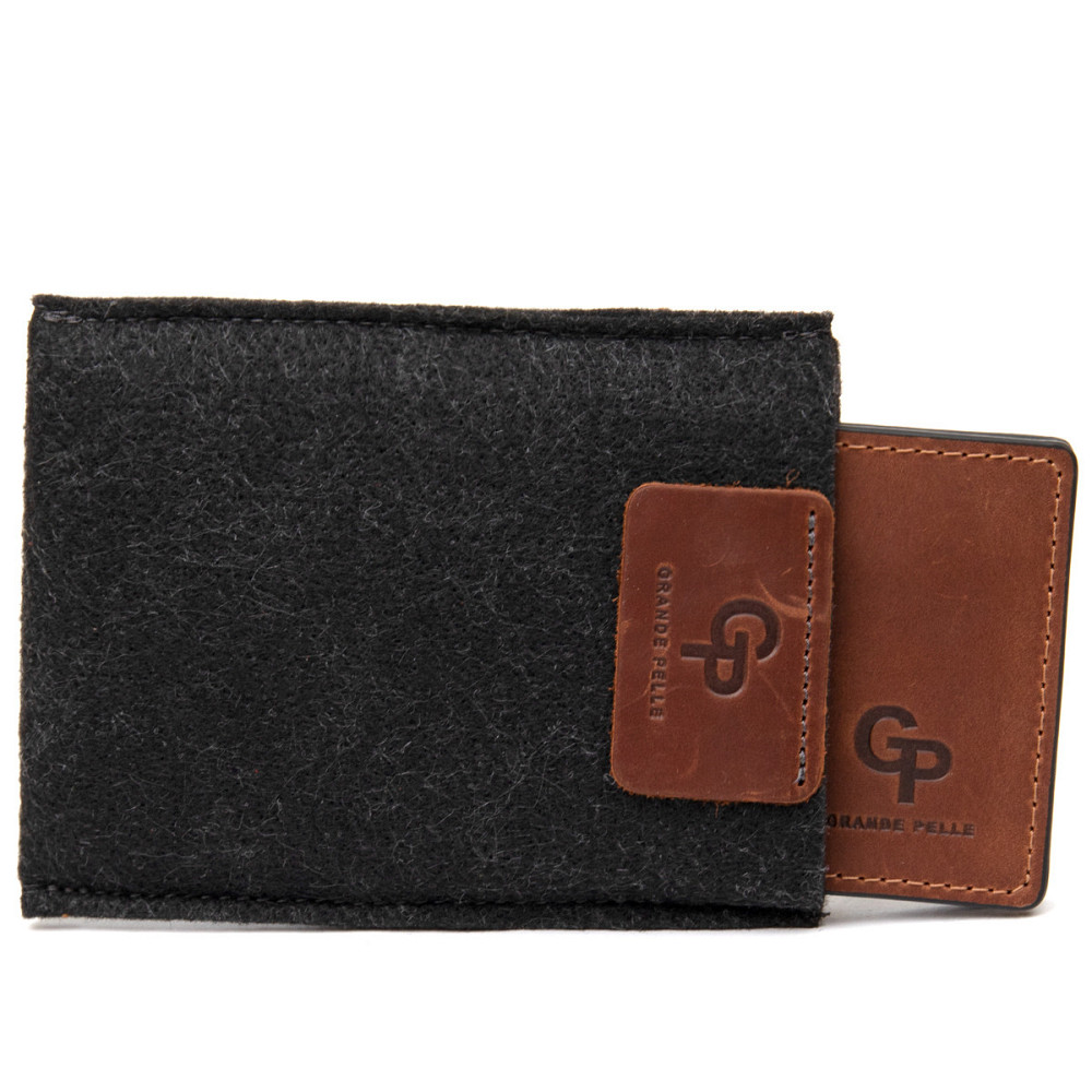 Чоловічий шкіряний вінтажний затиск GRANDE PELLE 11477 Коричневий Київ - фото 7