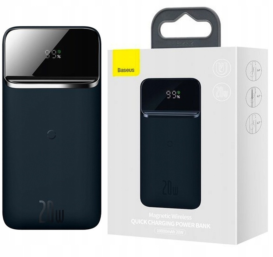 Бездротовий/Дротовий PowerBank 10.000 мАг 3,7 В 3 порти з індуктивною зарядкою Baseus (PPMT-03) Нововолинськ - фото 1