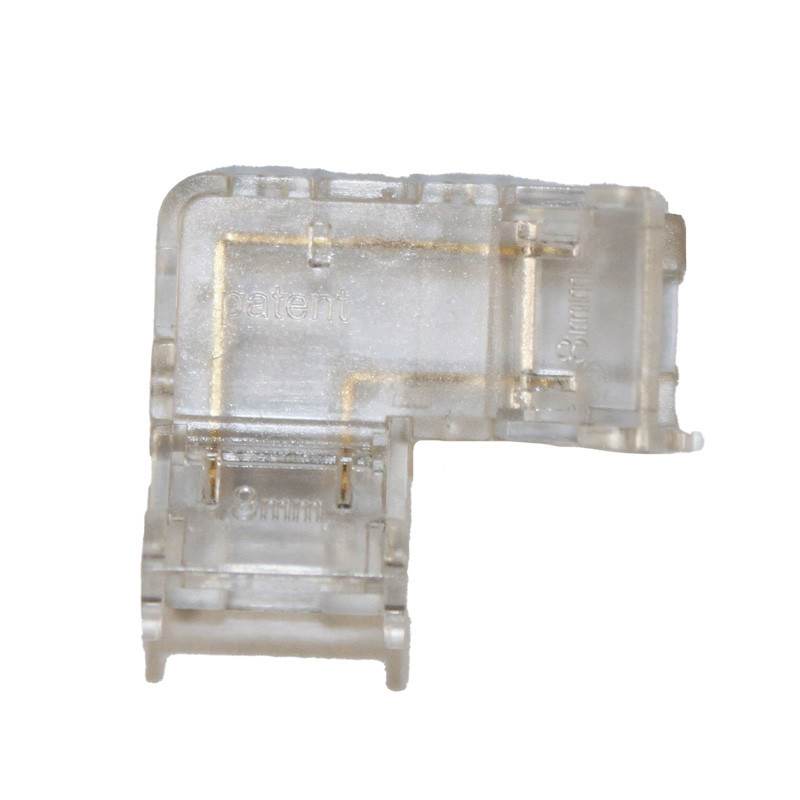 Коннектор L-образный 8 мм лента-лента IP65, прозрачный Днепр - изображение 1