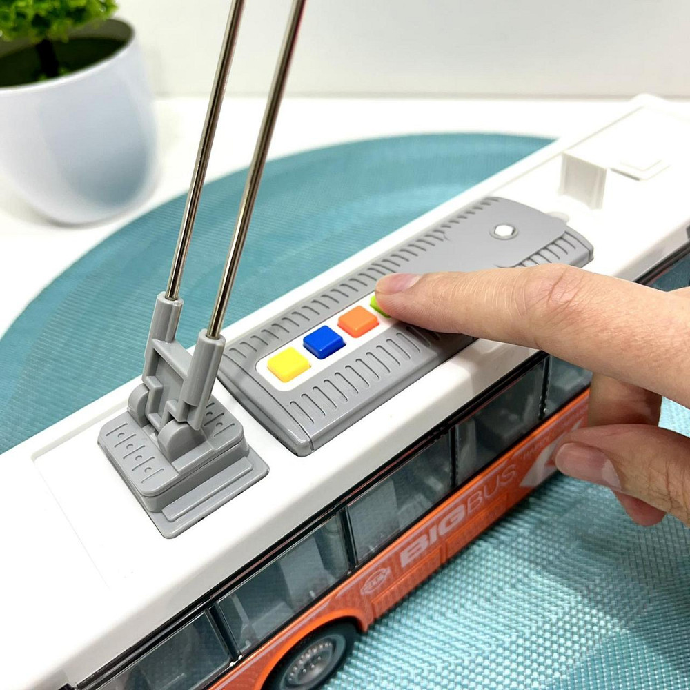 Тролейбус з інерцією підсвічуванням і звуком відчиняються двері Помаранчевий (WY911AB) Чернигов - изображение 7