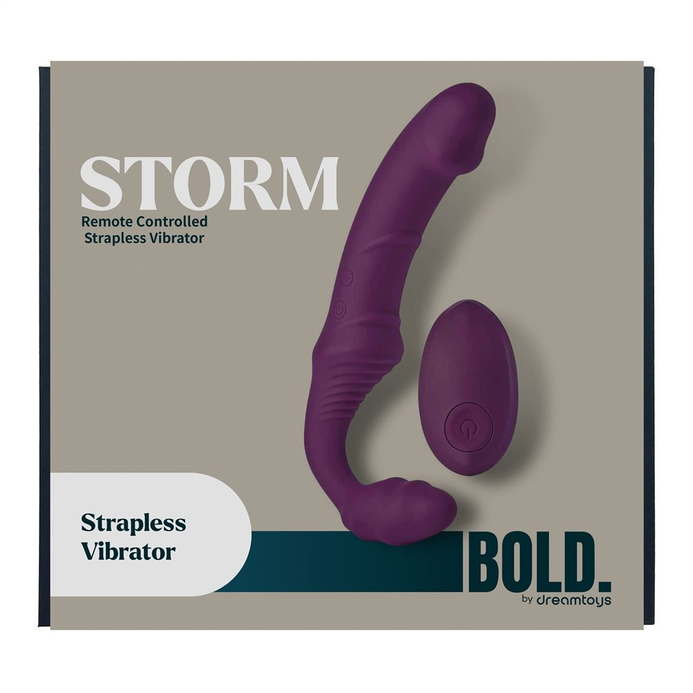 Безремневой вибрострапон Dream Toys Storm с дистанционным пультом, фиолетовый Sex Aura Киев - изображение 2