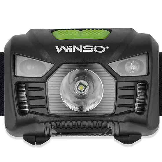 Фонарь налобный Winso 150Lm, 3W LED, 1200mAh с сенсором белый/красный Львов