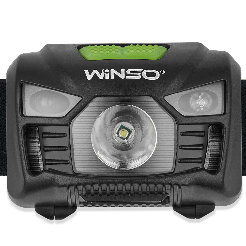Фонарь налобный Winso 150Lm, 3W LED, 1200mAh с сенсором белый/красный Львов - изображение 2