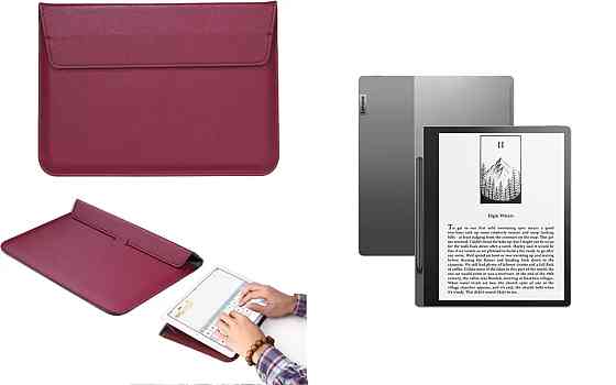 Чехол-конверт VitoCase для Lenovo Lenovo Smart Paper Storm, с функцией подставки для книги Бордовый Киев