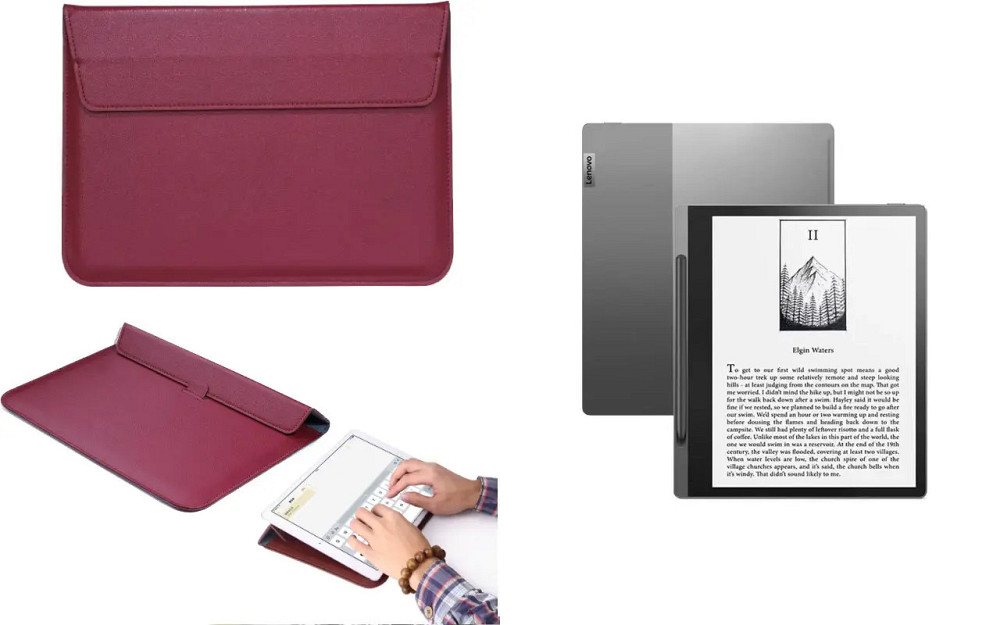 Чехол-конверт VitoCase для Lenovo Lenovo Smart Paper Storm, с функцией подставки для книги Бордовый Киев - изображение 1