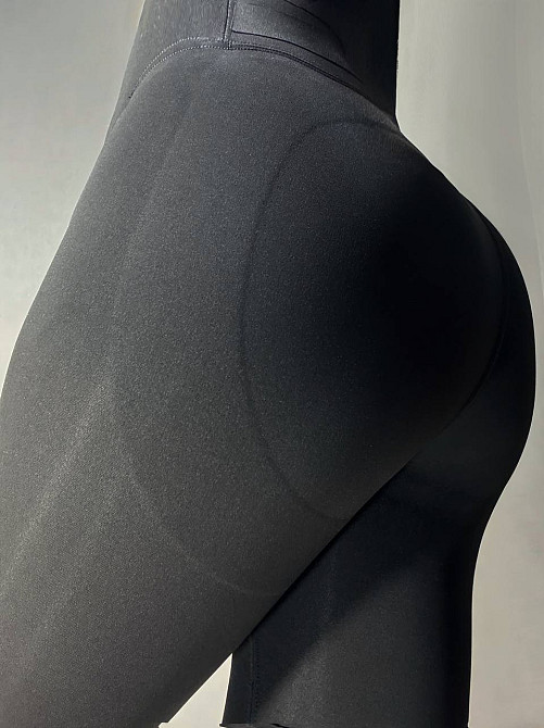 Лосини жіночі You Are Peri 24052 утеплені на флісі пуш ап з написом чорні, чорний, M Київ - фото 5