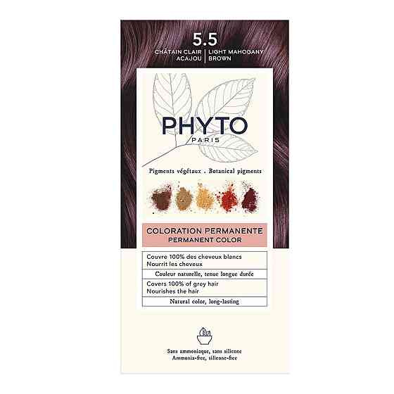 Фито Фитоколор крем-краска 5.5 светлый шатен акажу Phyto PhytoColor Permanent Color 5.5 Light Mahogany Brown Днепр