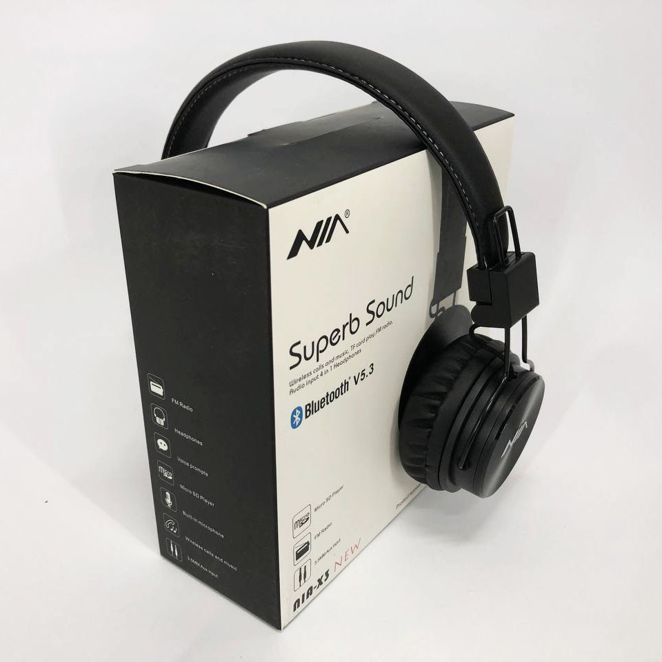 Бездротові навушники сенсорні з шумопоглинанням NIA X3, Бездротові навушники для смартфона MS-39 Львів - фото 3