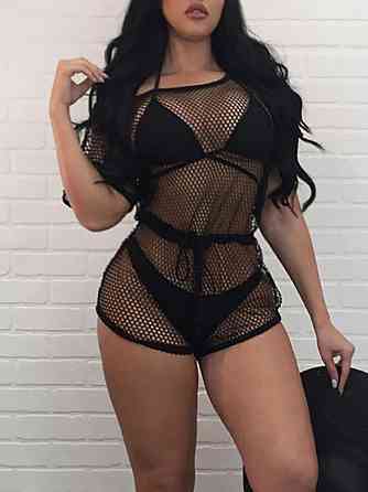 Накидка комбинезон сетка для пляжа черный Киев