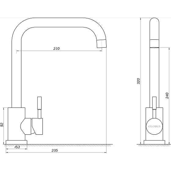 Смеситель для кухни EcoMIX ALPEN SBT3-203L (000020061) Киев