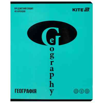 Тетрадь Kite предметная Bright 48 листа, клетка, география (K25-240-15) Винница