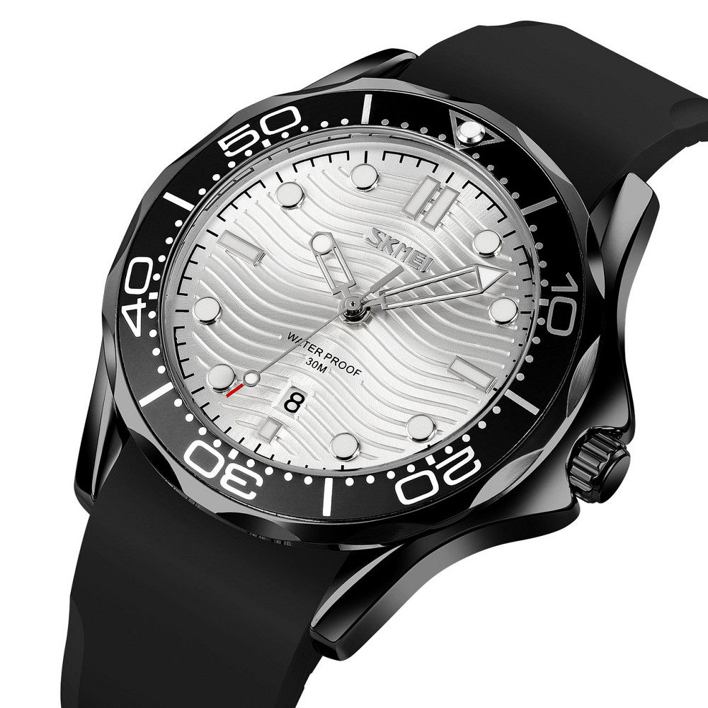 Skmei 9276PBKSI Black-Silver Silicone strap SALE SBR Киев - изображение 2