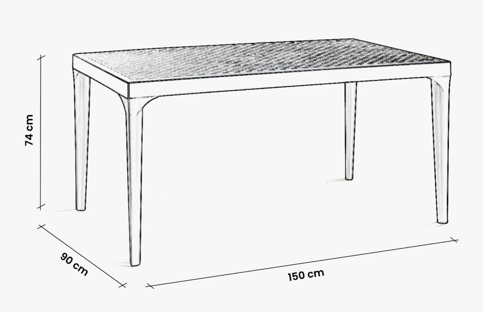 Стіл для саду пластиковий BICA Oslo, бежево-сірий Київ - фото 5