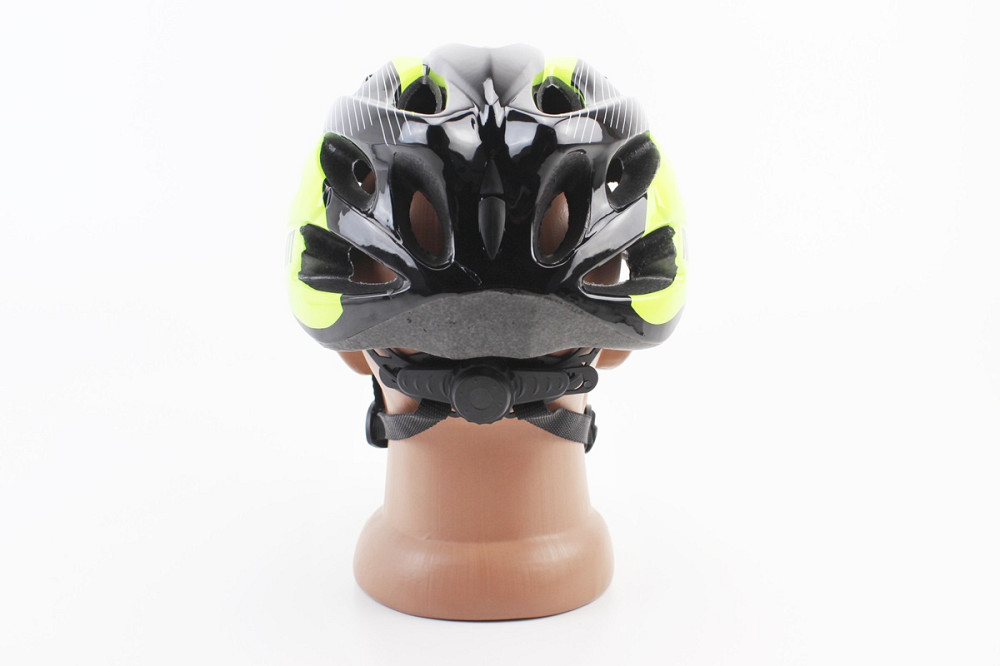 Шолом велосипедний M (54-57 см) знімний козирок, 18 вент. отворів, чорно-зелений AVHM-02 Київ - фото 2