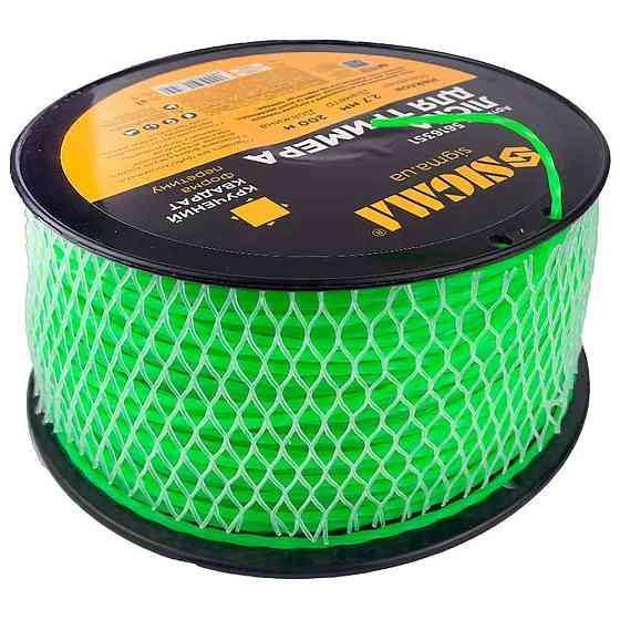 Леска для триммера крученый квадрат Ø2.7мм 200м катушка SIGMA (5616351) Киев