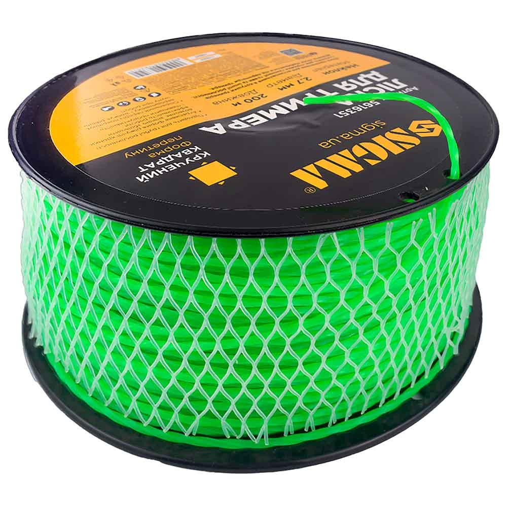 Волосінь для тримера кручений квадрат Ø 2.7 мм 200 м котушка SIGMA (5616351) Київ - фото 2