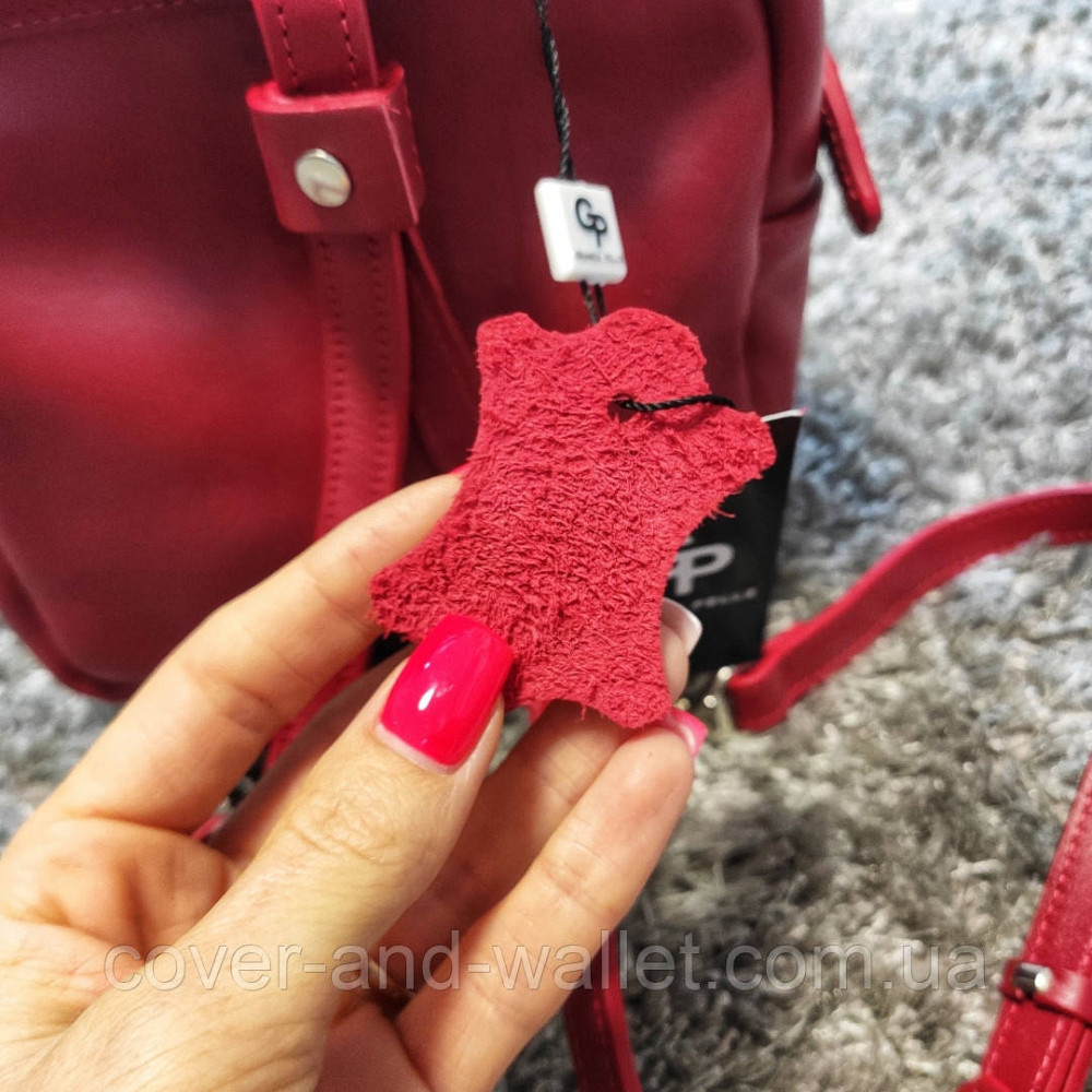 Маленький кожаный женский рюкзак красного цвета Grande Pelle 776660 Киев - изображение 7