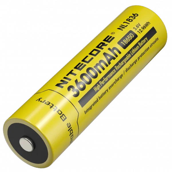 Аккумулятор Li-Ion 18650 Nitecore NL1836 3.6V 3600mAh защищенный (Желтый) Винница - изображение 1