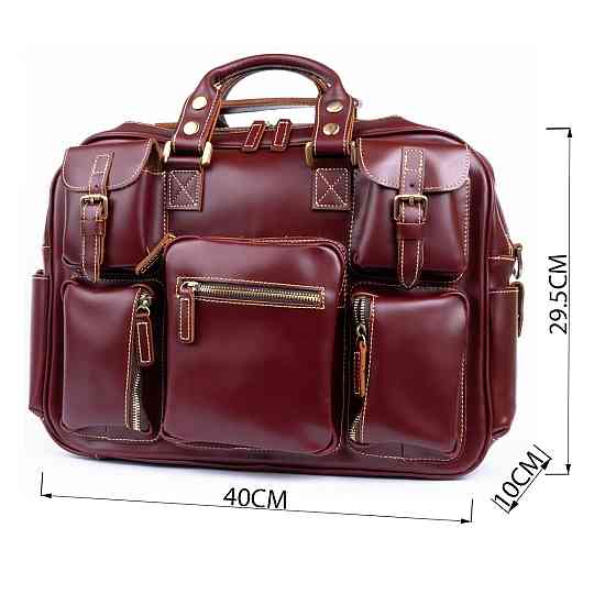 Дорожная сумка-портфель Vintage 14776 Бордовая Киев