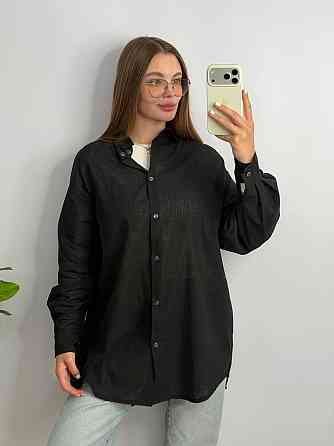 Жіноча літня сорочка oversize Чорний, S/M Харків