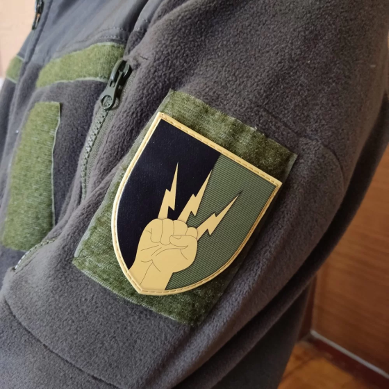 Патч / шеврон  ЗСУ 76 окремий полк зв'язку та радіотехнічного забезпечення олива Запоріжжя