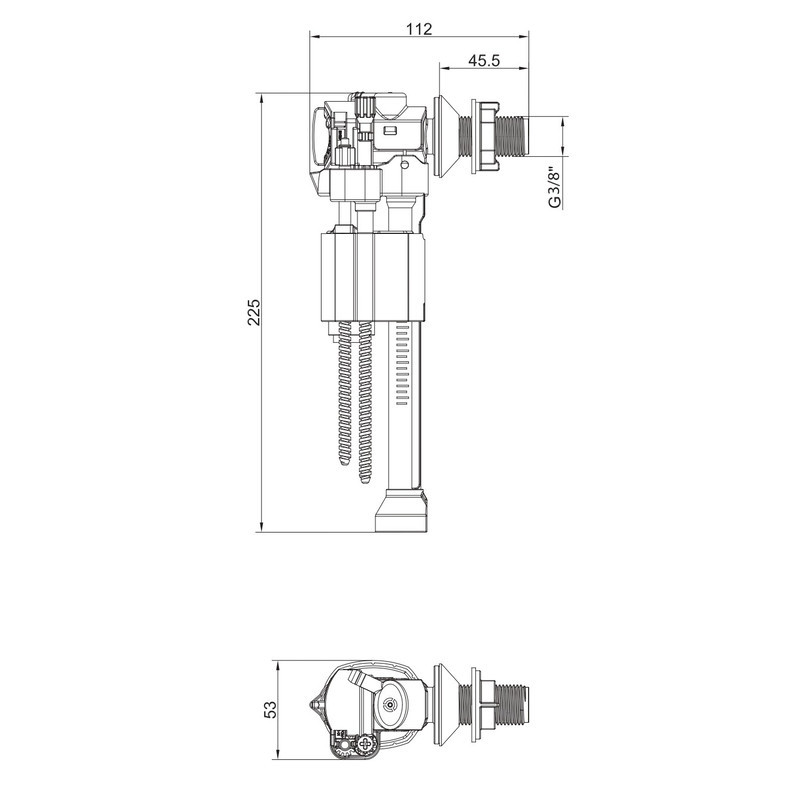 Арматура НАПОЛНИТЕЛЬНАЯ KOER KT-0107-3/8
