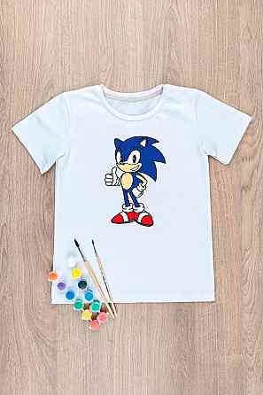 Футболка-розмальовка дитяча "Соник" Юрма одяг 128 Київ