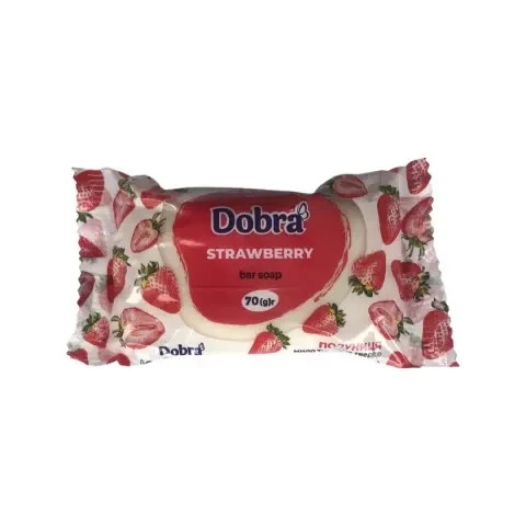 Мило туалетне тверде ТМ "Dobra", марка (К), "Полуниця" 70гр. Гостомель - изображение 1