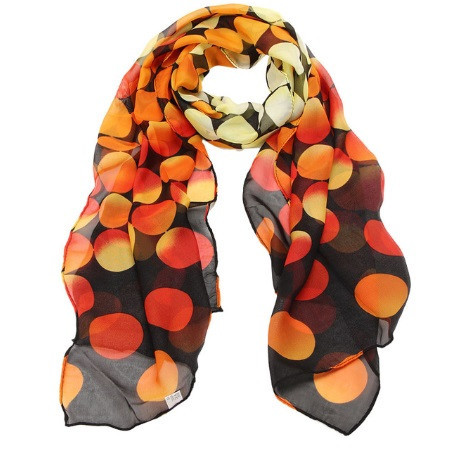 Шарф в горох різнобарвний, довжина 150см, ширина 47см, віскоза Київ - фото 3