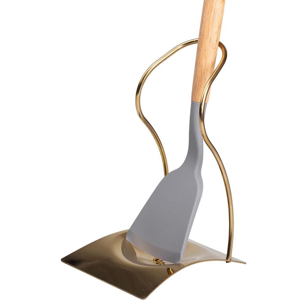 Zhongjing Підставка під ополоник, лопатку або ложку 12×10,5×17 см з нержавіючої сталі Золото HP Киев - изображение 4