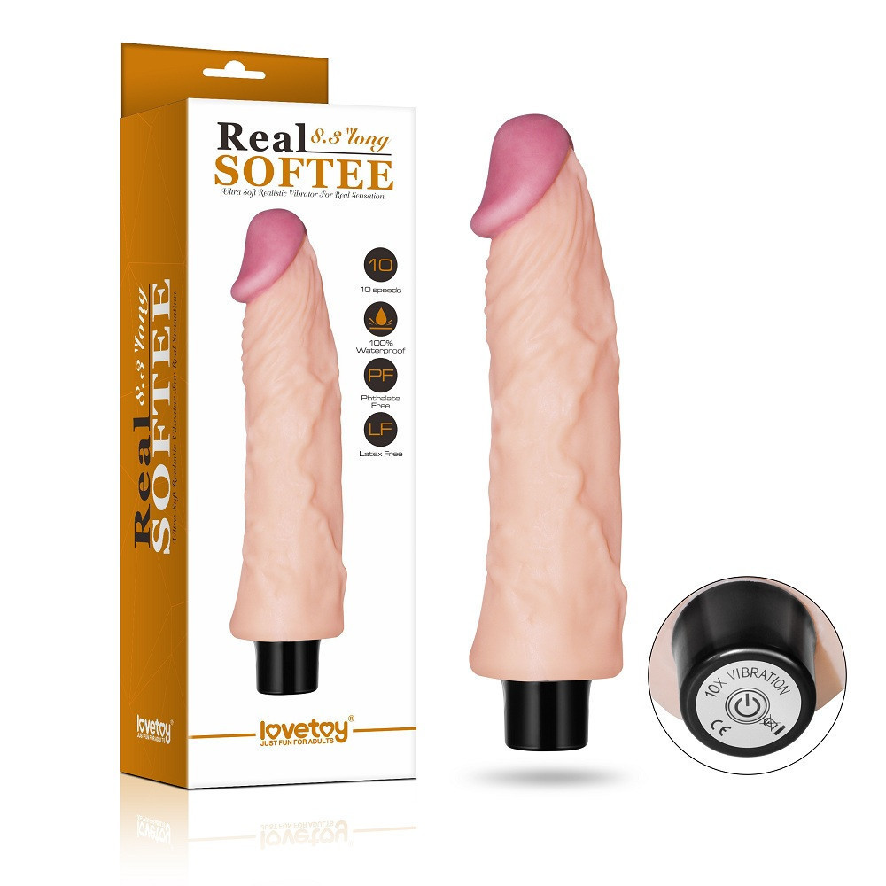 Реалістичний вібратор - Real Softee Vibrator 8" Sex Aura Київ - фото 1