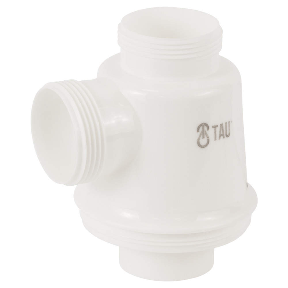 TAU Сифон для кухонной мойки с пластиковым выпуском 3½" выводом под стир. машину круглым перели Київ - фото 6