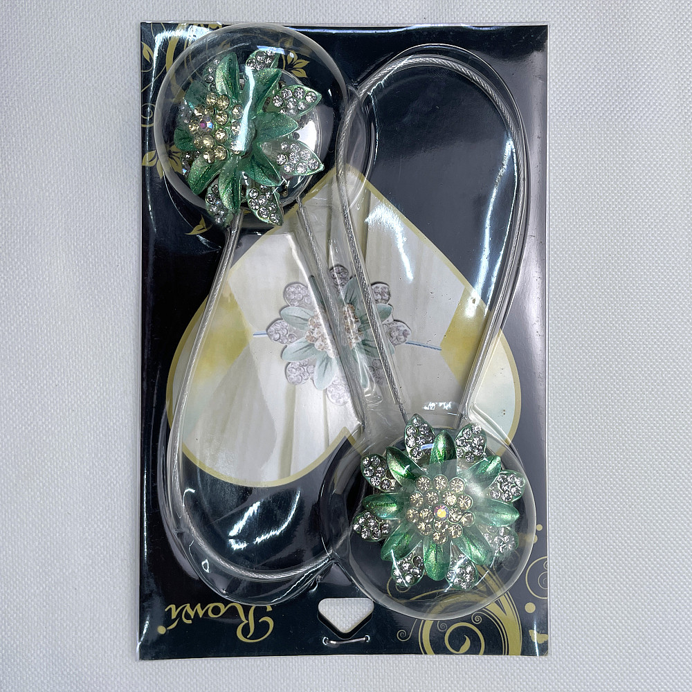 Магніти для штор та гардин "Flowers" набір 2 шт М'ятний (81-194) Київ - фото 8