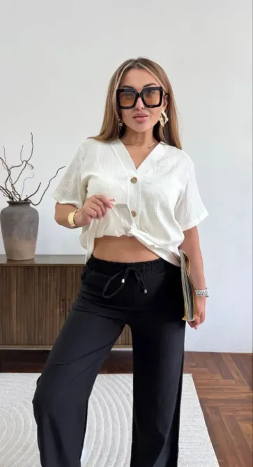 Летний женский костюм Silk Reaper с рубашкой и брюками Одесса - изображение 1