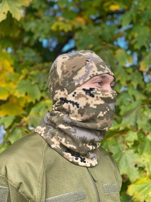 Балаклава чоловіча тактична підшоломник піксель тепла флісова шапка під каску військове обмундировано Одеса - фото 6