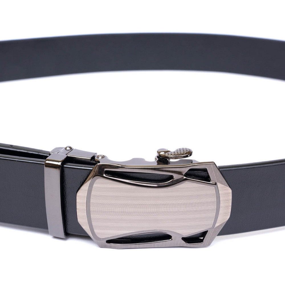 Ремінь чоловічий з пряжкою автомат Vintage 20355 Чорний Київ - фото 6