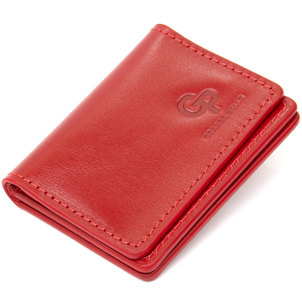 Кожаная обложка для автодокументов Красный (GRANDE PELLE) Киев - изображение 5