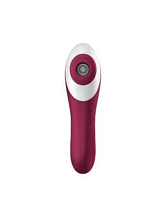 Вакуумний стимулятор із вібрацією Satisfyer Dual Crush Wine Red Sex Aura Київ