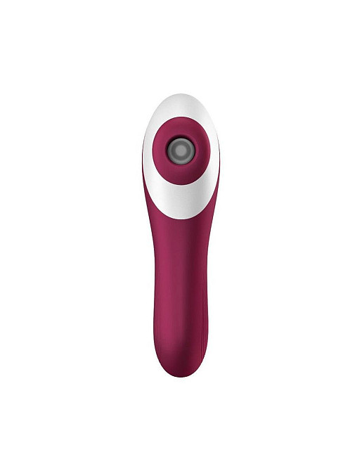 Вакуумний стимулятор із вібрацією Satisfyer Dual Crush Wine Red Sex Aura Київ - фото 2