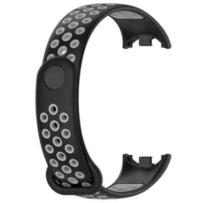 Ремешок для фитнес браслета BeCover Vents Style для Xiaomi Mi Smart Band 10 Black-Gray (713628) Винница